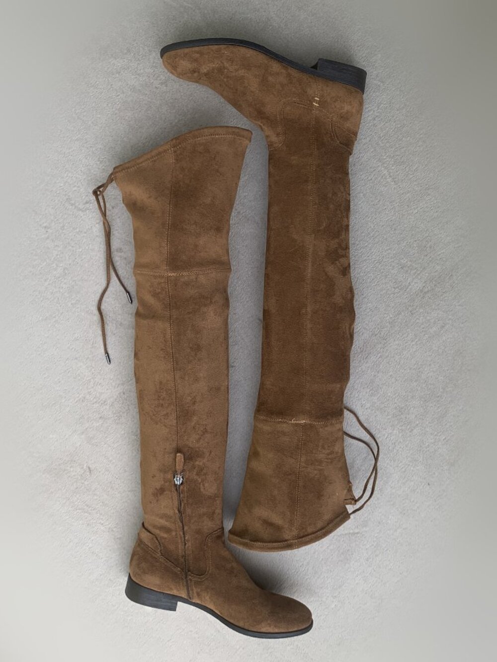 Dolce Vita Over-The-Knee Faux Suede Back-Tie Sock Boot Sz 7.5